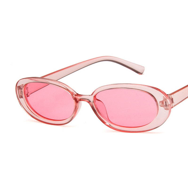 Womens Retro Oval Sunglasses