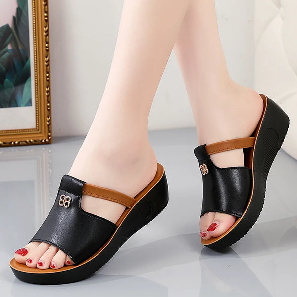 Orthopedic wedge sandals