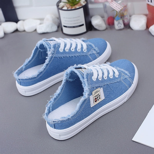 New 2019 Spring Summer Women Canvas Shoes flat sneakers women casual shoes low upper lace up white shoes - {{ Soly.Borg }}