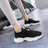 Women Platform Sneakers Breathable Mesh Lace Up Casual Female Shoes White Yellow Korean Fashion Summer 2022 - {{ Soly.Borg }}