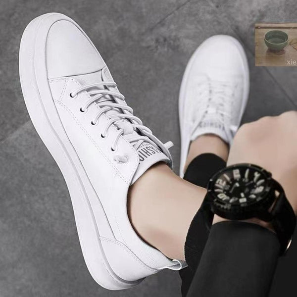 Trendy leather sneakers